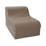 Slaapbank opklapbaar – Flexibel logeermatras & zitstoel, 198x65x17cm, Bruin