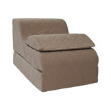 Logeerbed bruin: Multifunctioneel opvouwbaar matras 99x65x34cm