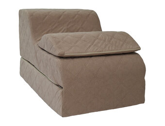 Logeerbed bruin: Multifunctioneel opvouwbaar matras 99x65x34cm