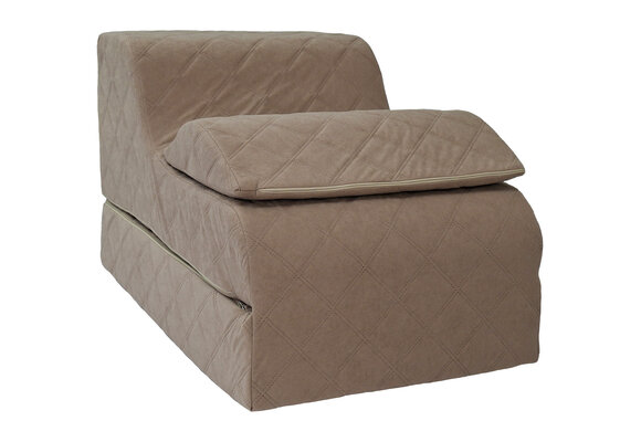 Logeerbed bruin: Multifunctioneel opvouwbaar matras 99x65x34cm