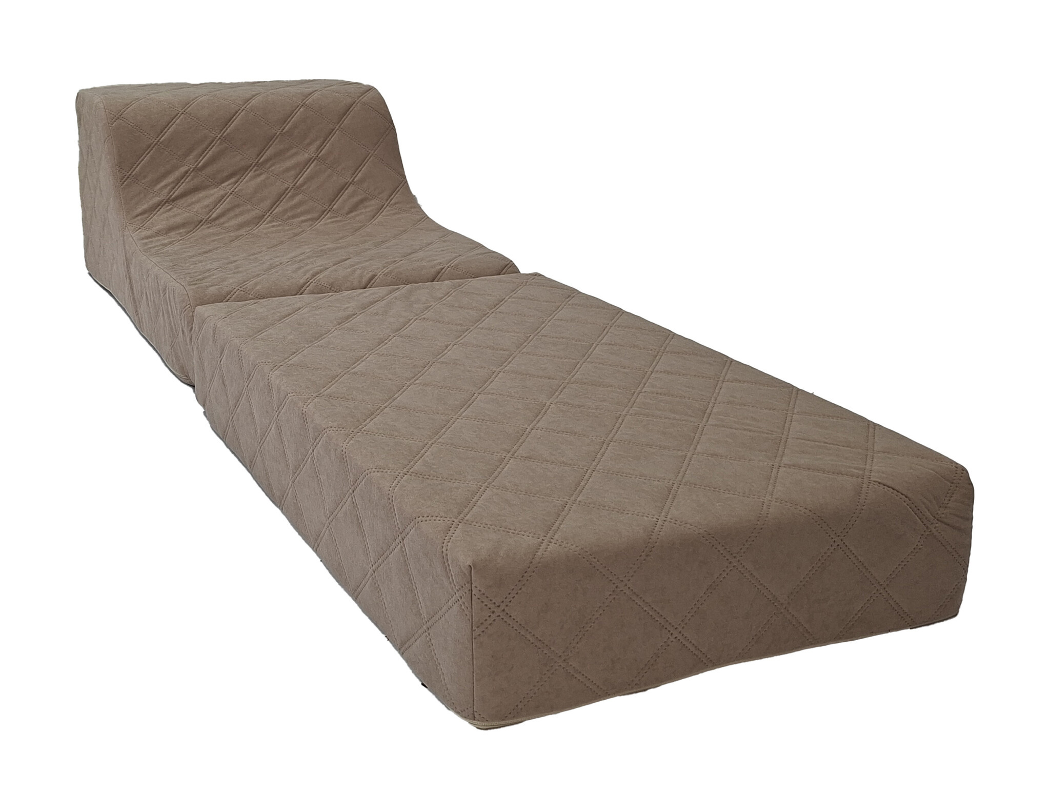 Logeerbed bruin: Multifunctioneel opvouwbaar matras 99x65x34cm
