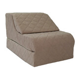 Logeerbed bruin: Multifunctioneel opvouwbaar matras 99x65x34cm
