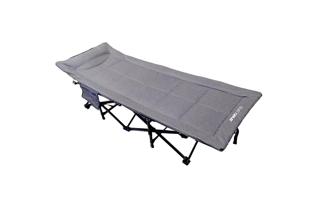 Campingbed luxe - Opvouwbaar veldbed 190x70cm grijs 600D Oxford