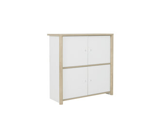 Speelgoedkast 4 deuren | MATIS 100x40x100cm Wit Hout