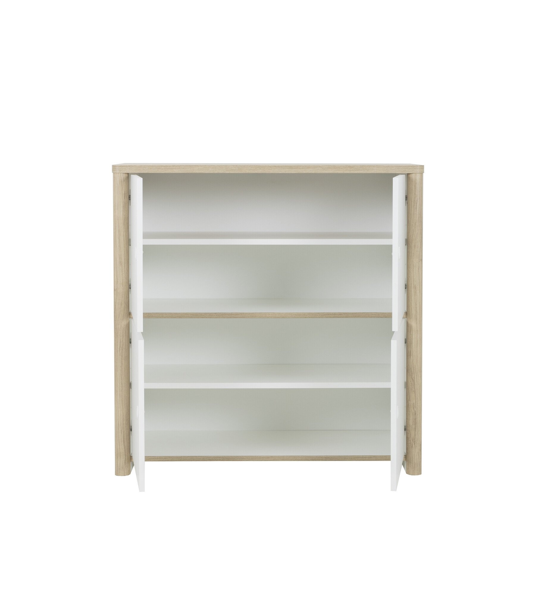 Opbergkast kinderkamer wit 100x40x100cm hout 4 deuren