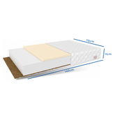 Baby matras kokos latex 70x140cm - Koudschuim met geperforeerde latex & airco vezel