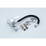 Wandkraan keuken zwart flexibel - Messing, Chroom - 52x18x10 cm
