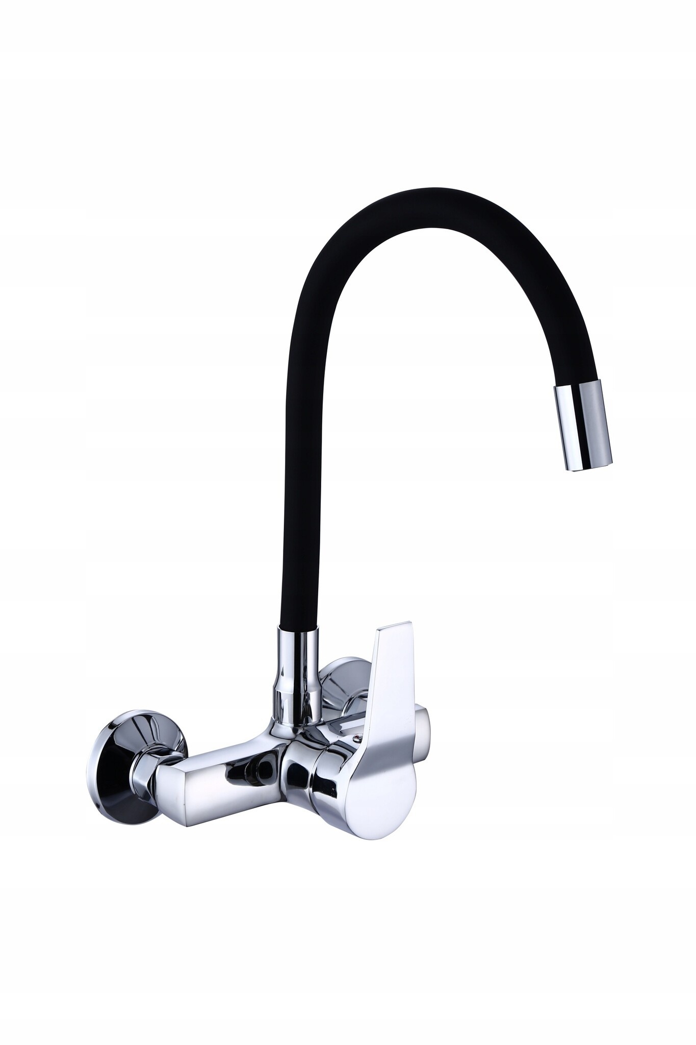 Wandkraan keuken zwart flexibel - Messing, Chroom - 52x18x10 cm