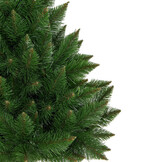Kunstkerstboom 220 cm - Groene Spar met Houten Stam & Robuuste PVC Takken
