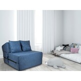 Opklapbaar bed 200x70 - Luxe Navy Blauw Schuimmatras 15cm