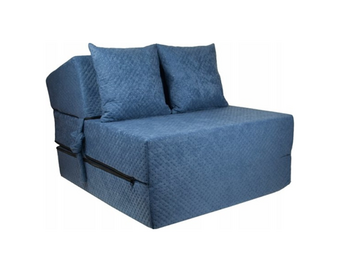 Opklapbaar bed 200x70 - Luxe Navy Blauw Schuimmatras 15cm