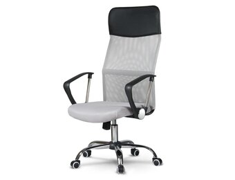 Bureaustoel mesh rugleuning grijs - ergonomisch - ademend