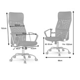 Bureaustoel mesh rugleuning grijs - ergonomisch - ademend