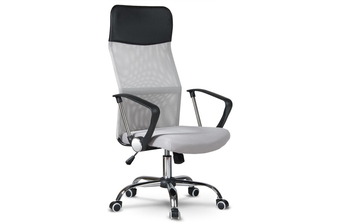 Bureaustoel mesh rugleuning grijs - ergonomisch - ademend