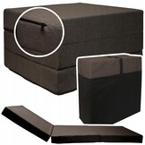 Opvouwbaar matras 195x65x10 cm grijs foam, ideaal campingmatras