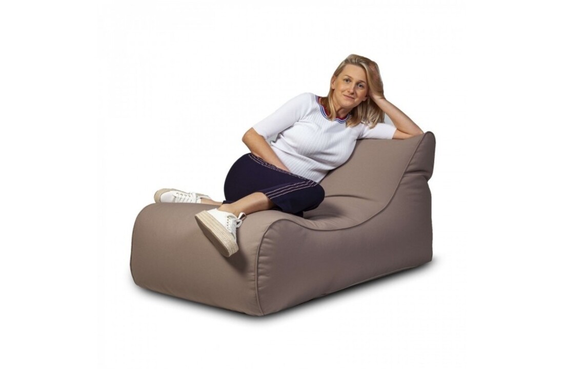 Outdoor poef bruin 115x65x60cm waterdicht polyester