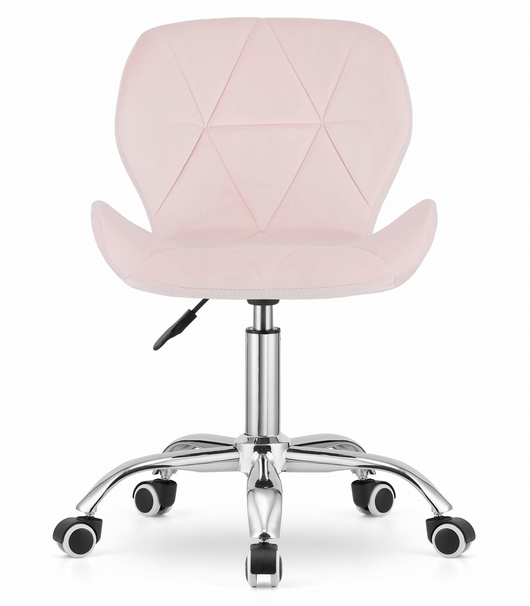 Roze bureaustoel velvet | Ergonomisch, Verstelbaar, Chroom