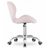 Roze bureaustoel velvet | Ergonomisch, Verstelbaar, Chroom