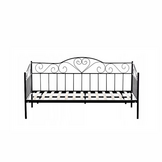Zwart metalen bed 90x200 cm - Stevig & Sfeervol - Inclusief lattenbodem