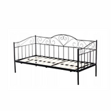 Zwart metalen bed 90x200 cm - Stevig & Sfeervol - Inclusief lattenbodem