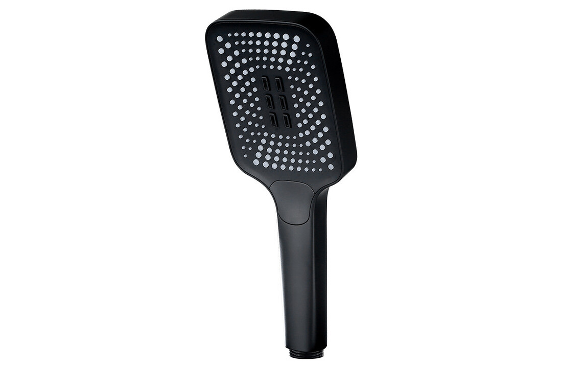 Inbouw thermostaat douche met regendouche | Mat Zwart, 30x30cm