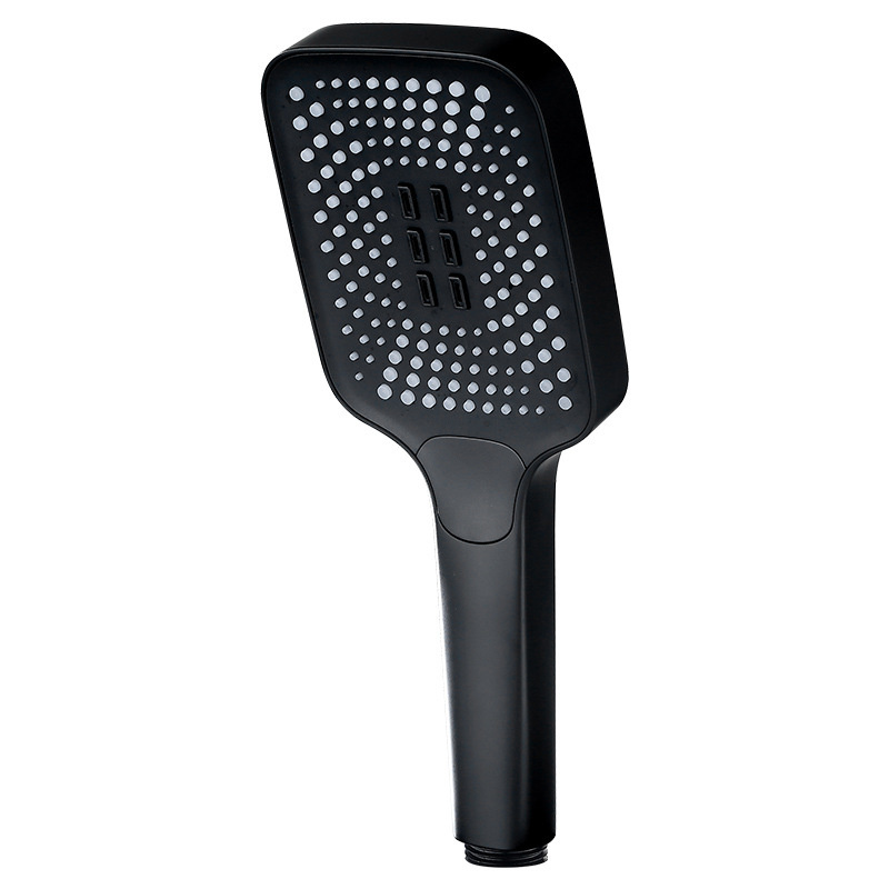 Inbouw thermostaat douche met regendouche | Mat Zwart, 30x30cm