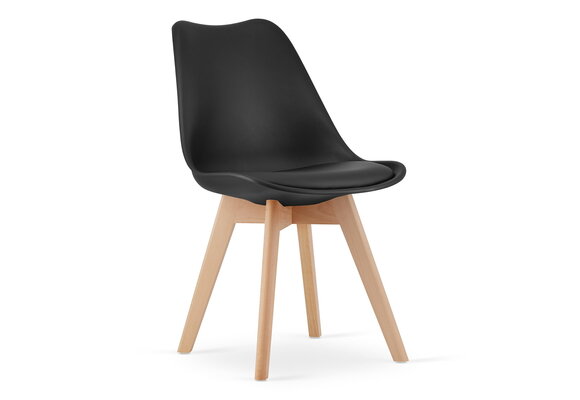 Eetkamerstoelen set 4 - Zwart, Scandinavisch, Beukenhout & Eco-leer