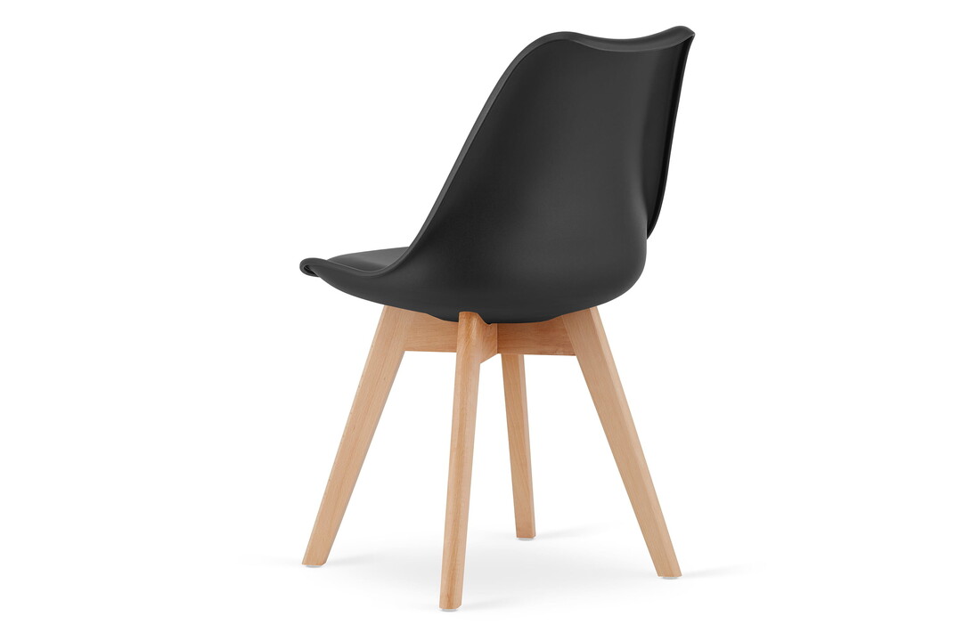 Eetkamerstoelen set 4 - Zwart, Scandinavisch, Beukenhout & Eco-leer