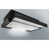 Afzuigkap metalen filters - 50 cm zwart RVS vlakscherm