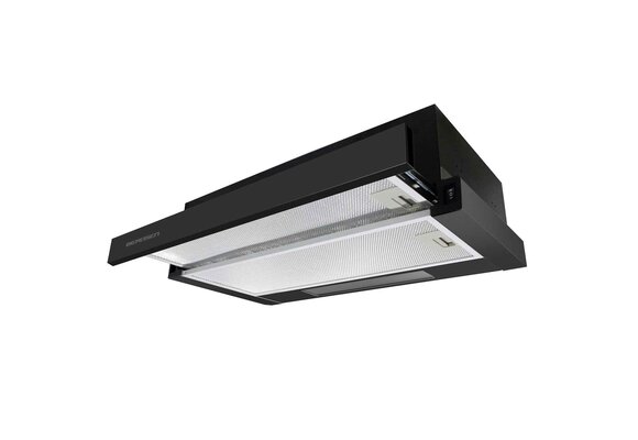 Afzuigkap metalen filters - 50 cm zwart RVS vlakscherm