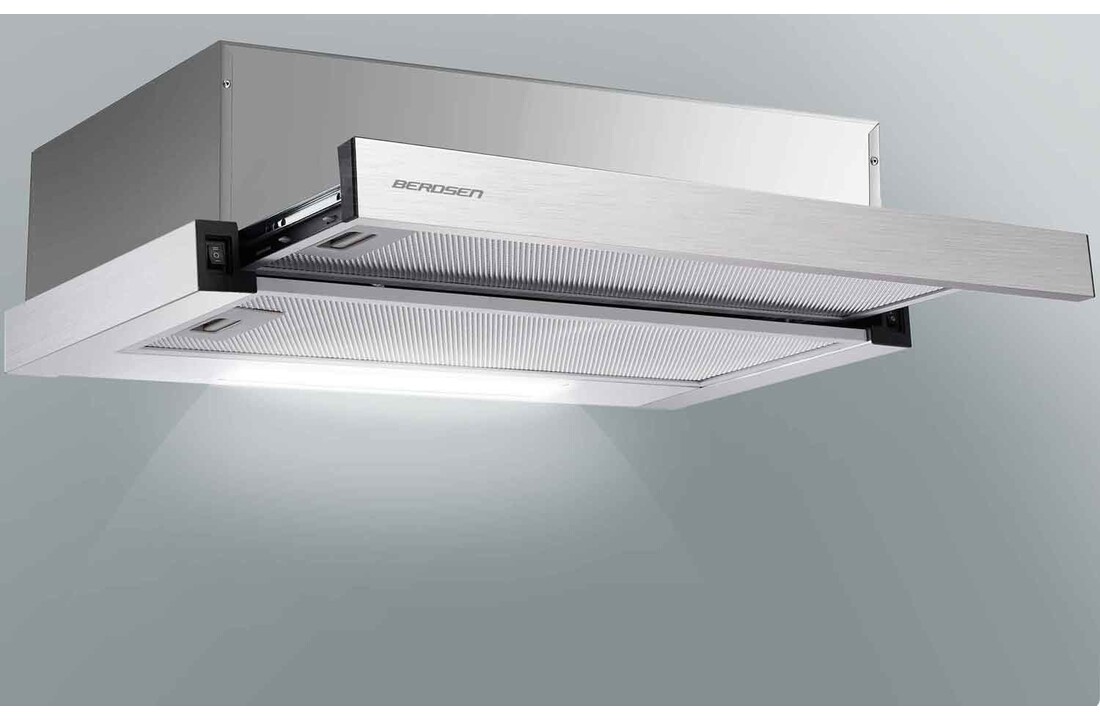 Onderbouw afzuigkap keuken - 50 cm RVS vlakscherm