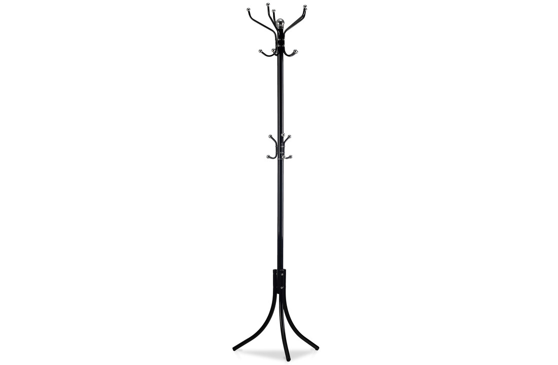 Kapstok metaal zwart - 185 cm hoog, 49 cm breed