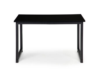 Bureau zwart 120x60 cm - 73cm hoog, gelamineerd spaanplaat & metaal