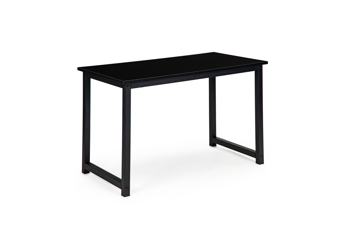 Bureau zwart 120x60 cm - 73cm hoog, gelamineerd spaanplaat & metaal
