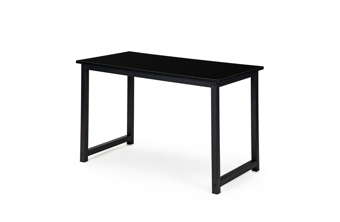 Bureau met metalen poten - Zwart, 120x60x73 cm, Spaanplaat