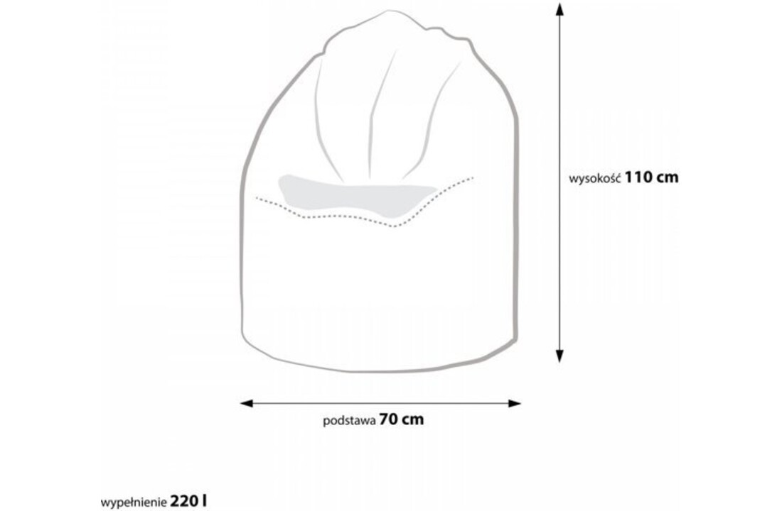 Loungestoel zitzak bruin - 70x70x110cm | EPS-kralen & Polyester