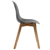 Eetkamerstoelen grijs - Set van 2 - Scandinavisch - PP/Beukenhout