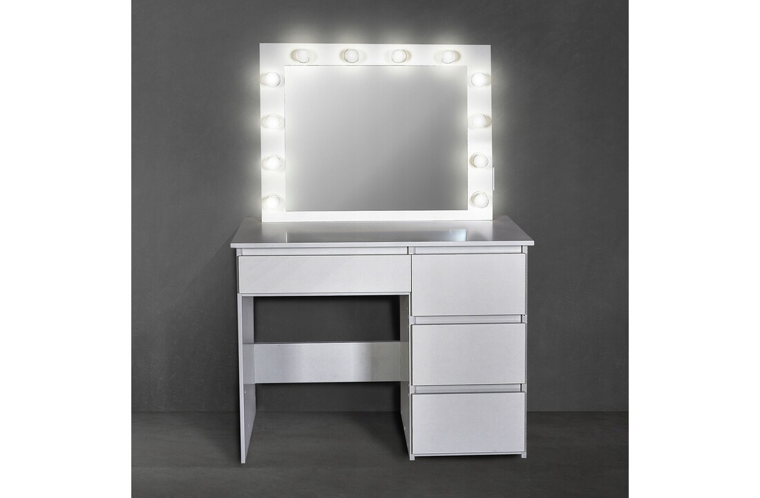 Kaptafel met veel lades - Modern Wit MDF, 140x94x43cm