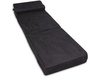 Logeermatras 70x200 Zwart - Opvouwbaar Foam, 15cm Dik