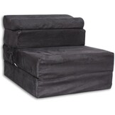 Logeermatras 70x200 Zwart - Opvouwbaar Foam, 15cm Dik