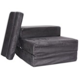 Logeermatras 70x200 Zwart - Opvouwbaar Foam, 15cm Dik