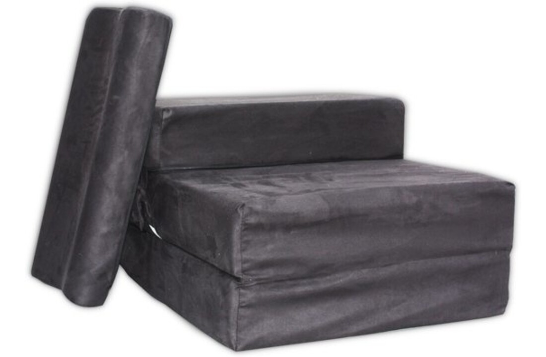 Opklapbaar logeermatras Zwart 70x200x15cm Foam Europees keurmerk