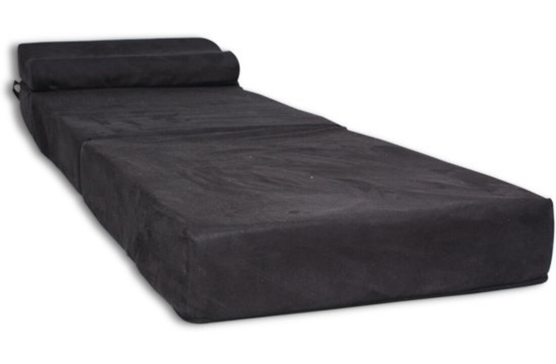 Campingmatras 70x200 Zwart Opvouwbaar 15cm Dikte Foam