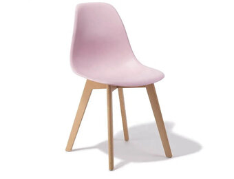 Eetkamerstoelen roze - Set van 2 - Scandinavisch design - Beukenhout