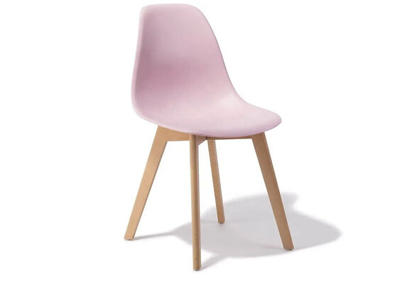 Eetkamerstoelen roze - Set van 2 - Scandinavisch design - Beukenhout