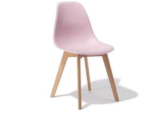 Roze eetkamerstoelen 2 stuks | Scandinavisch design | Beukenhout