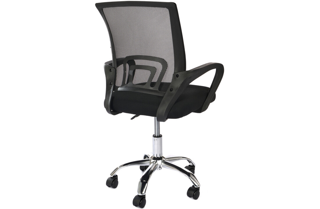 Zwarte bureaustoel ergonomisch, verstelbaar, mesh, 120kg