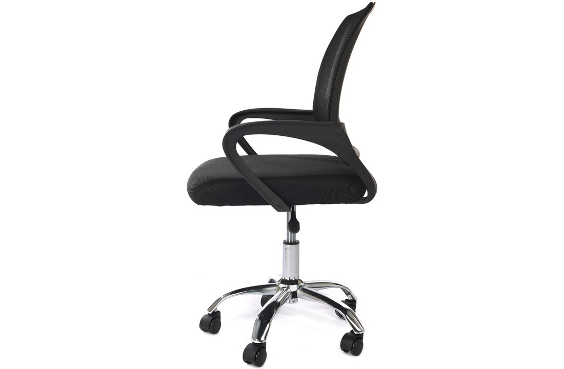 Zwarte bureaustoel ergonomisch, verstelbaar, mesh, 120kg