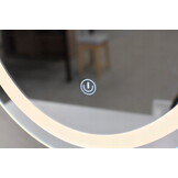 Make up tafel wit lades, spiegel met LED & kruk - 80x40cm