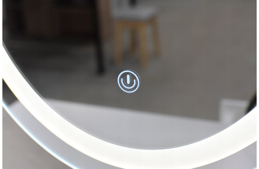 Make up tafel wit lades, spiegel met LED & kruk - 80x40cm